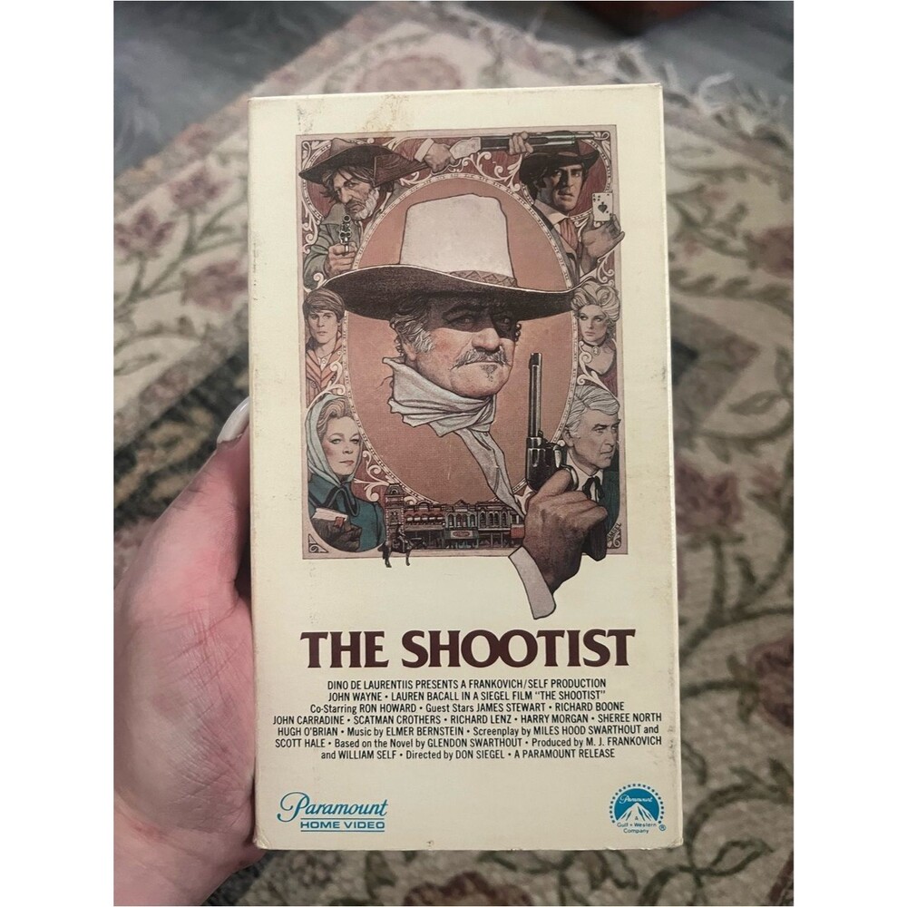 The Shootist Vintage VHS Movie Box - Cream & Brown Artwork